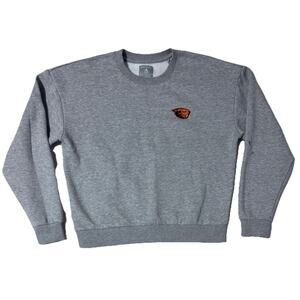 Oregon State Beavers Recycled Pullover Sweater- Gray - Size M